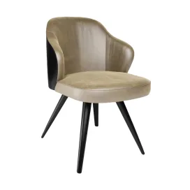 Minotti leslie dining steel swivel in leather